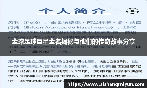 全球足球巨星全名揭秘与他们的传奇故事分享